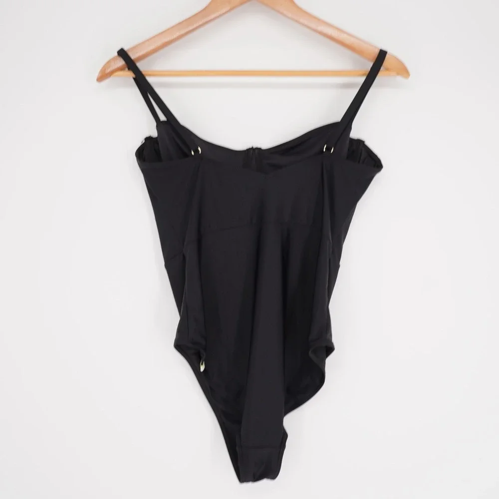 Summersalt One Piece Swimsuit Womens S Black High Cut Bustier Cups Resort - Picture 3 of 14